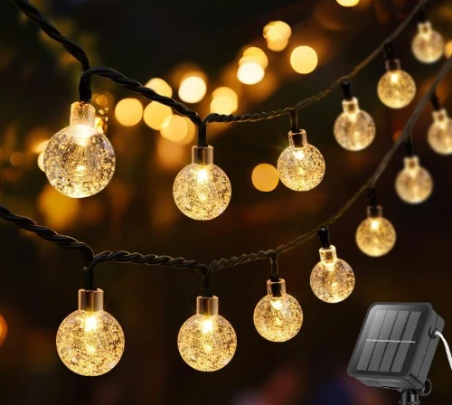3 globe solar string lights for camping