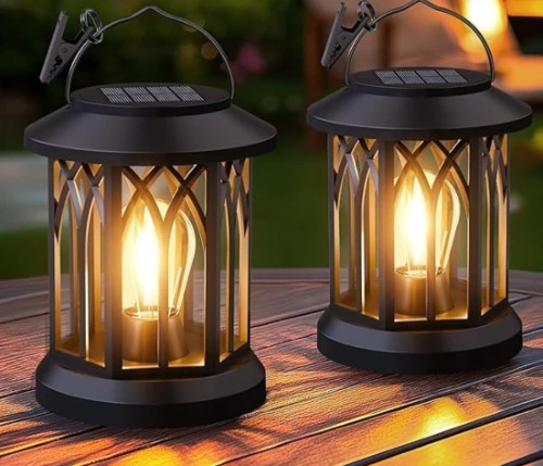 4 compact hanging solar lantern