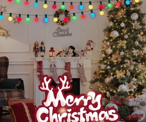 4. multicolor g40 globe christmas string lights