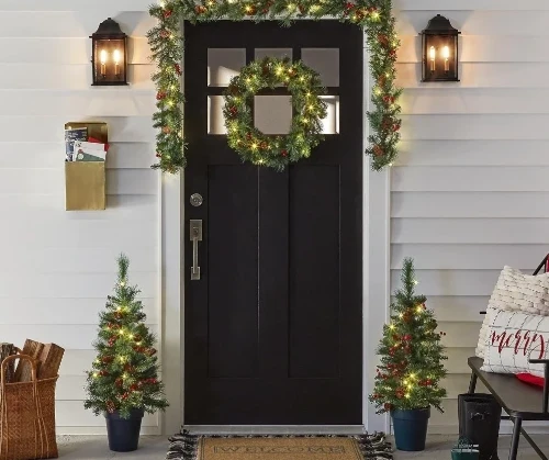 4.pre lit christmas 4 piece set