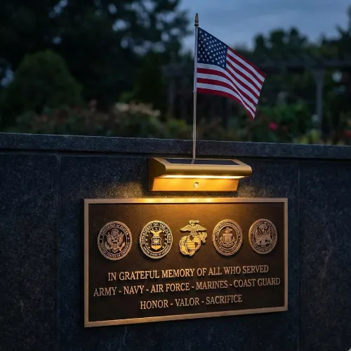 american flag motifs representing national service