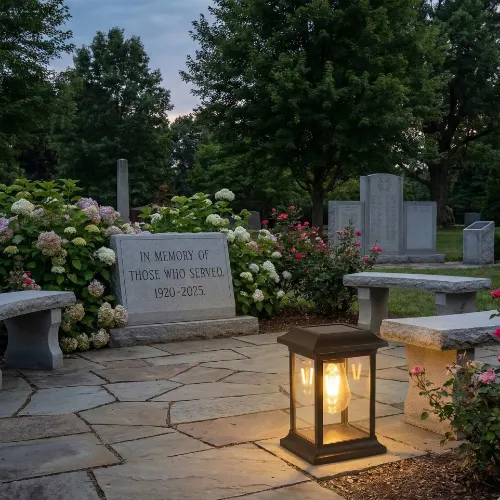 lantern style tribute lights for remembrance spaces