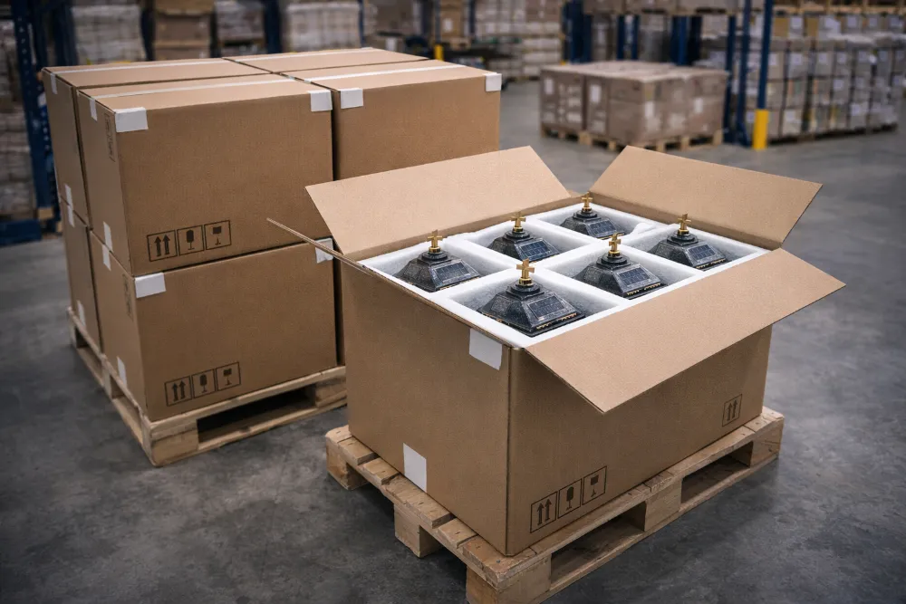 reinforced packaging for glass cemetery solar lantern shipping
