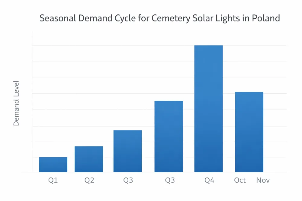 seasonal demand cycle of grave solar lights in poland