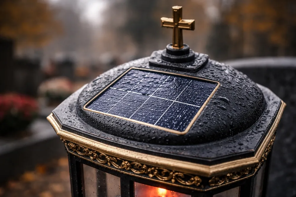 solar panel charging under cloudy autumn conditions in poland