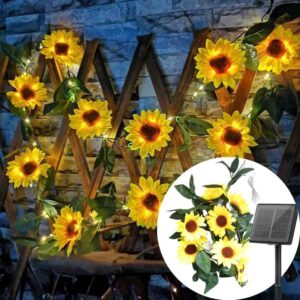 SM22937 20 LED Sonnenblumen-Lichterkette mit Solarfunktion