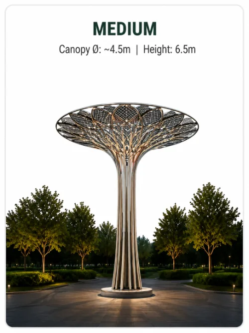 medium solar tree light
