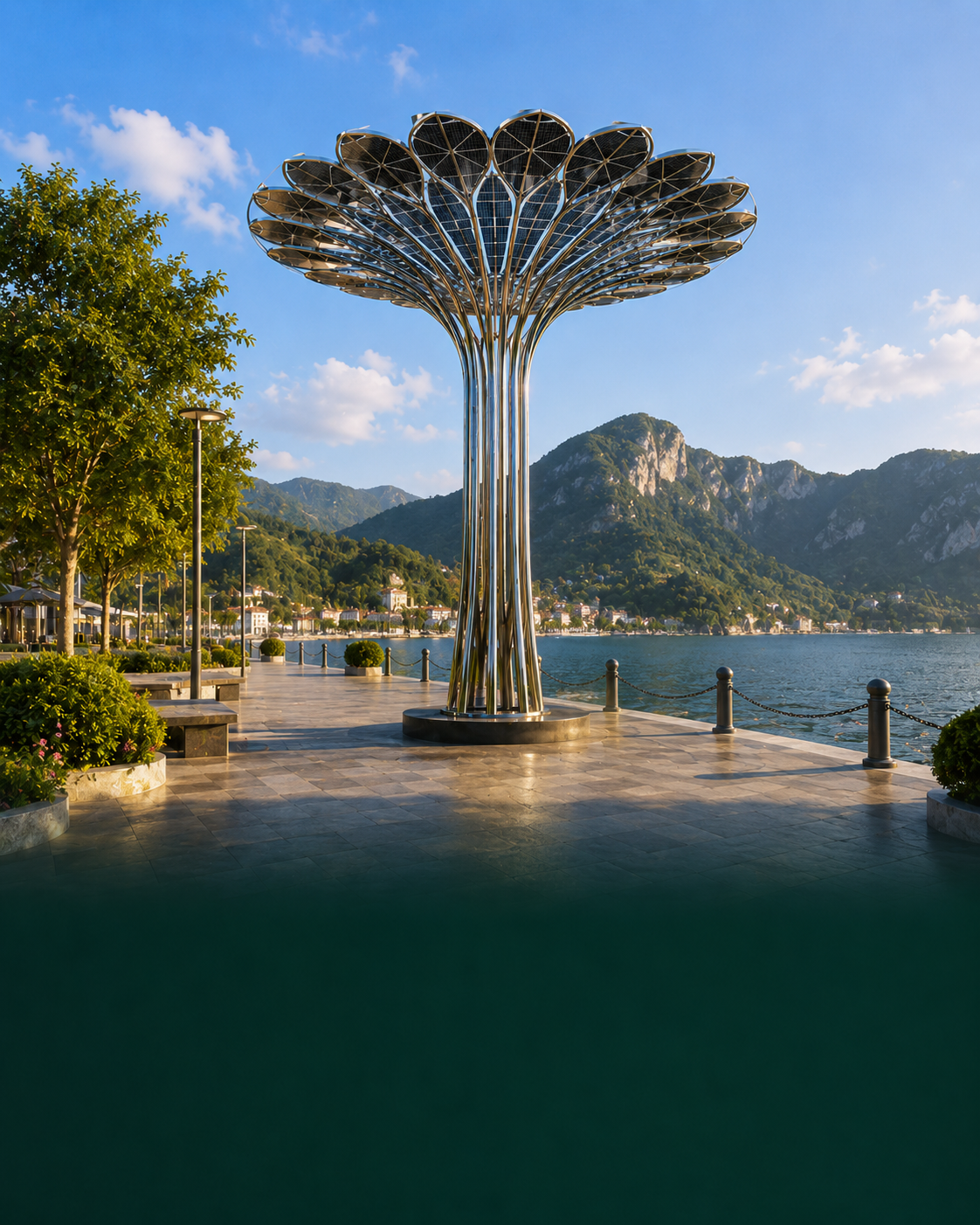 solar tree lighting for tourist area